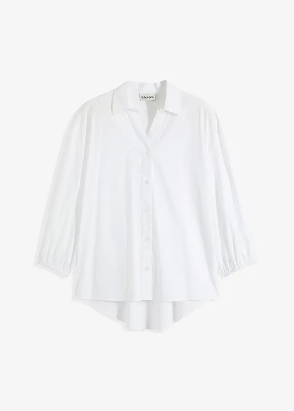 Chemisier court devant, long derrière, manches ballon, bonprix