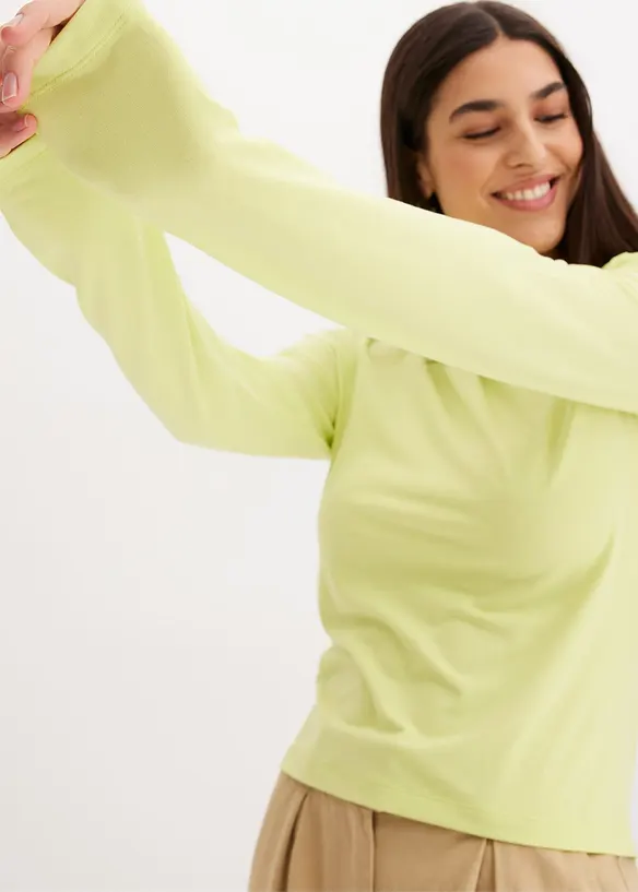 T-shirt épaule découverte avec fronces, bonprix