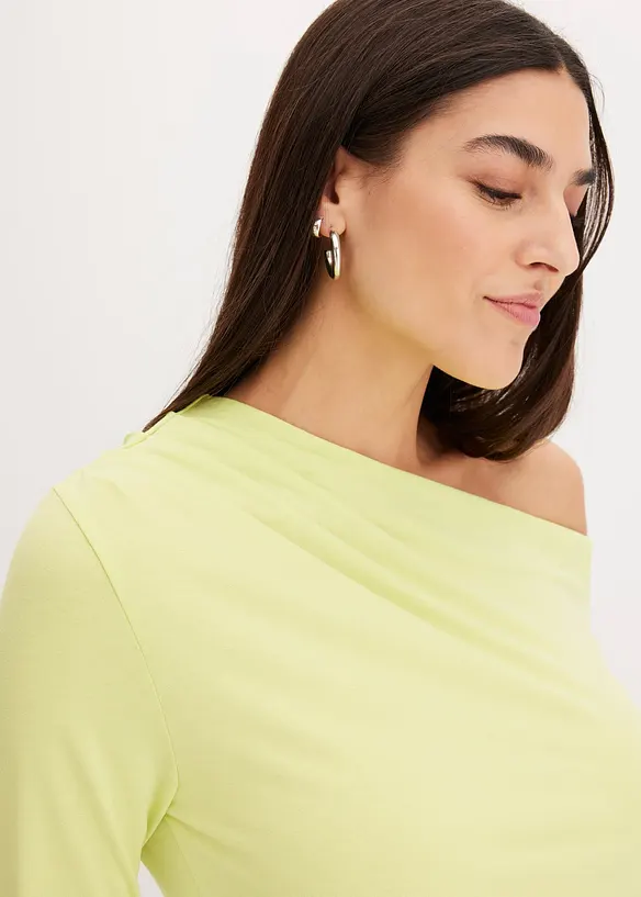 T-shirt épaule découverte avec fronces, bonprix