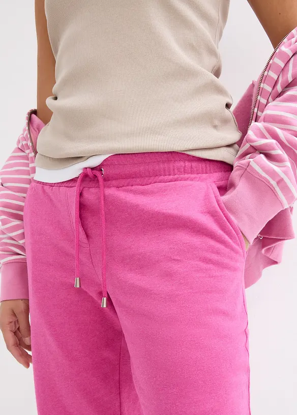 Bermuda en molleton &agrave; ourlet, bonprix