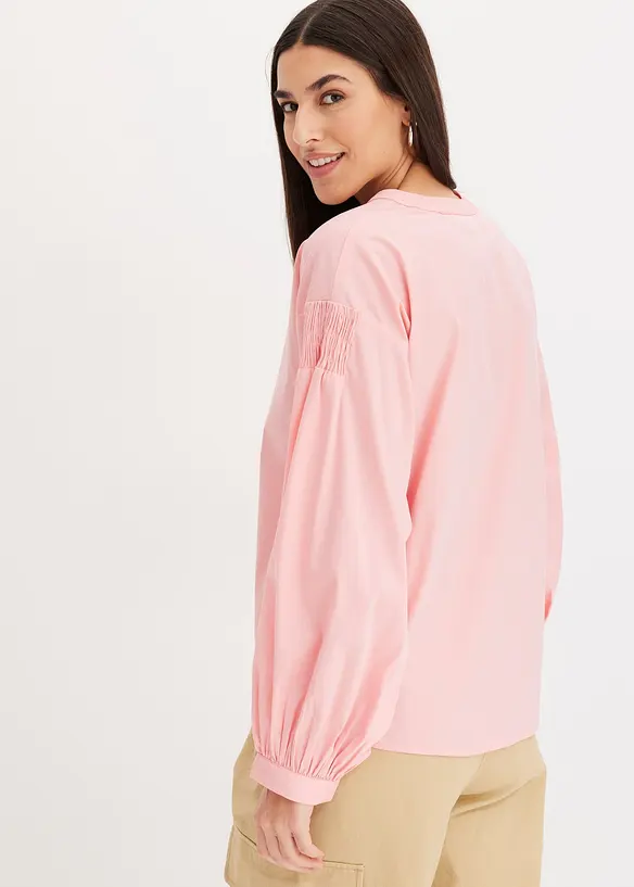 Blouse courte devant, longue derri&egrave;re, bonprix