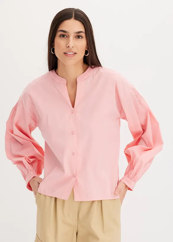 Blouse courte devant, longue derri&egrave;re, bonprix