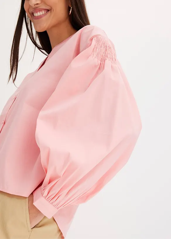 Blouse courte devant, longue derri&egrave;re, bonprix