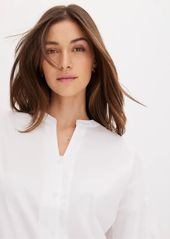 Blouse courte devant, longue derri&egrave;re, bonprix