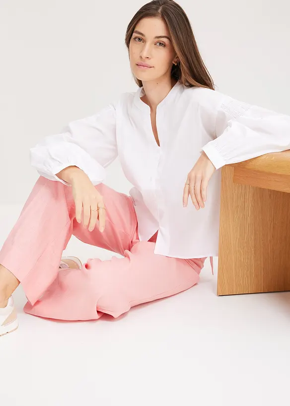 Blouse courte devant, longue derri&egrave;re, bonprix