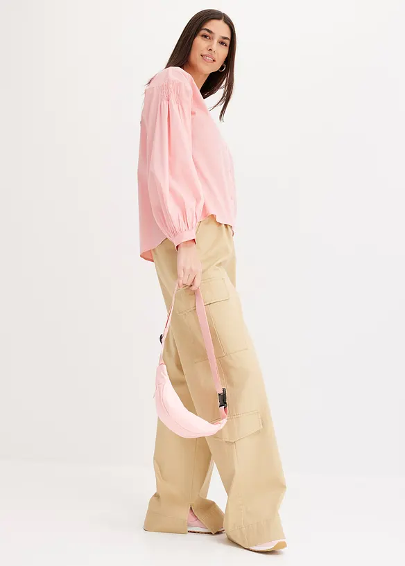 Blouse courte devant, longue derri&egrave;re, bonprix