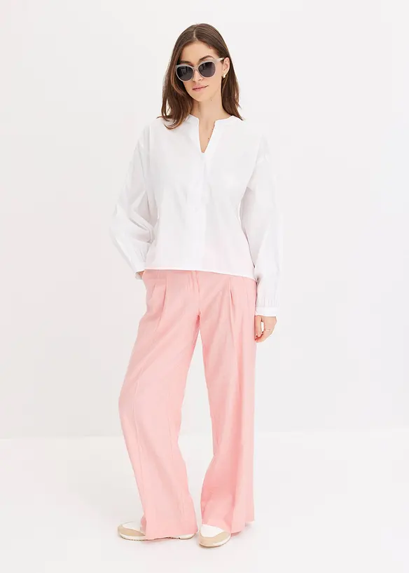 Blouse courte devant, longue derri&egrave;re, bonprix