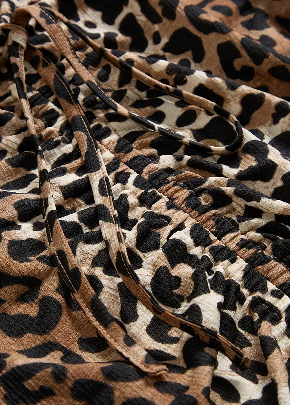 T-shirt manches longues à détails froncés, bonprix