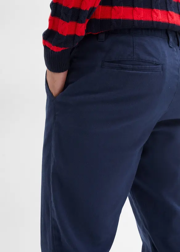 Pantalon chino droit et ample, 100% coton, bonprix