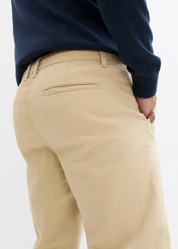 Pantalon chino droit et ample, 100% coton, bonprix