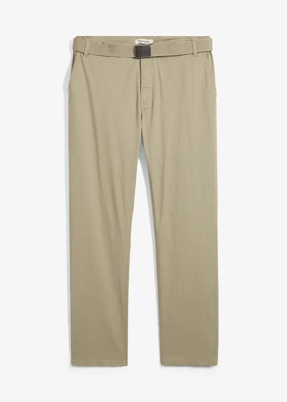 Pantalon chino regular avec ceinture élastiquée, droit, bonprix