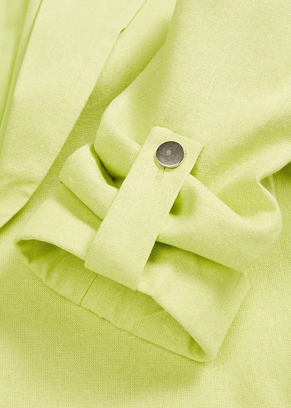 Blazer en lin à manches froncées, bonprix