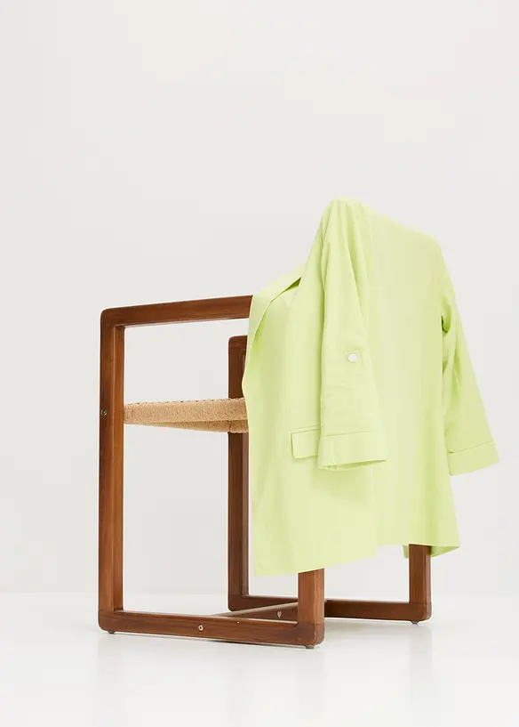 Blazer en lin à manches froncées, bonprix