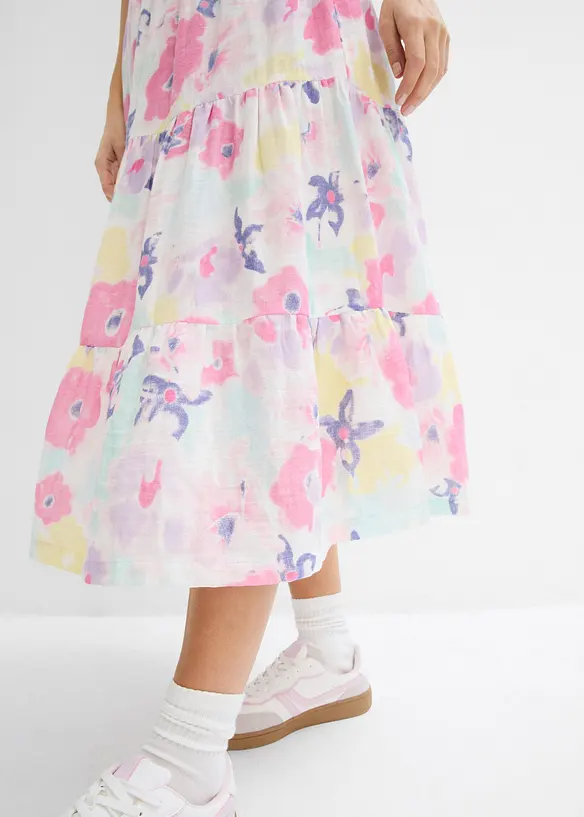 Jupe étagée en gaze de coton, bonprix