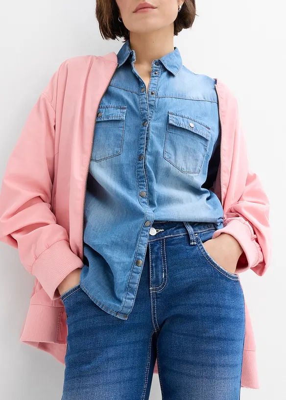 Jean boyfriend taille mi-haute, raccourci, bonprix