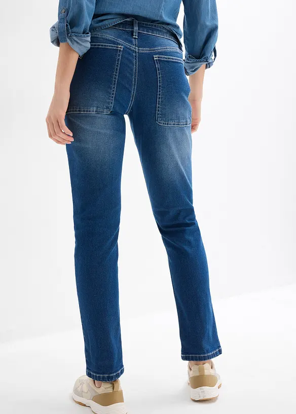 Jean boyfriend taille mi-haute, raccourci, bonprix
