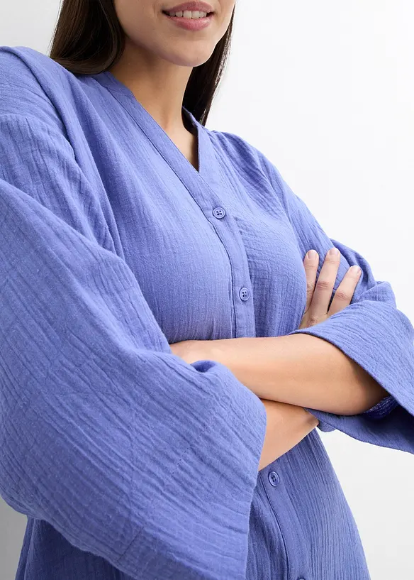 Robe blouse en gaze de coton, bonprix