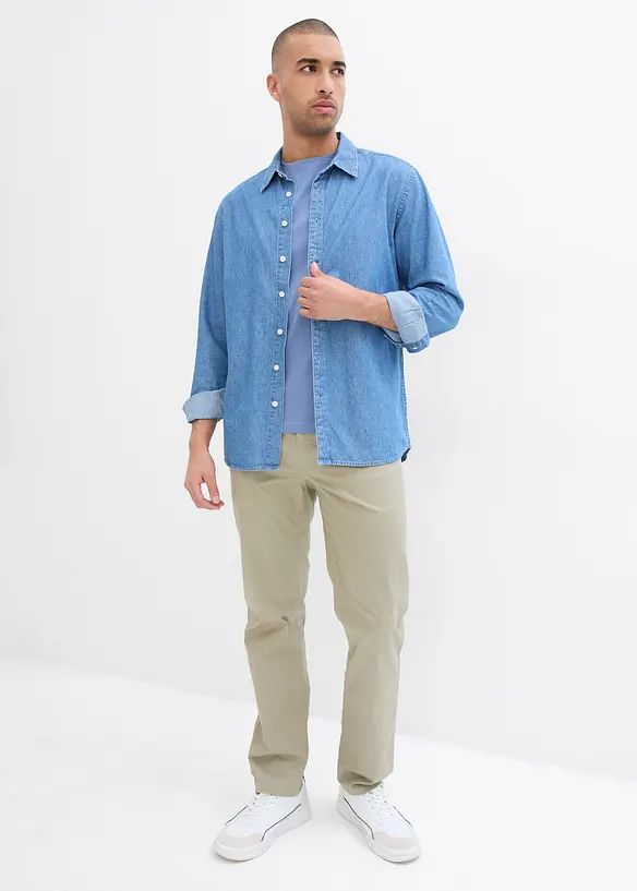 Pantalon chino regular avec ceinture élastiquée, droit, bonprix