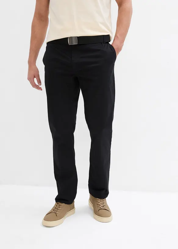 Pantalon chino regular avec ceinture élastiquée, droit, bonprix