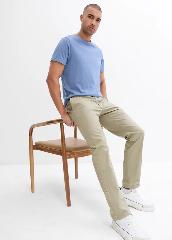 Pantalon chino regular avec ceinture élastiquée, droit, bonprix