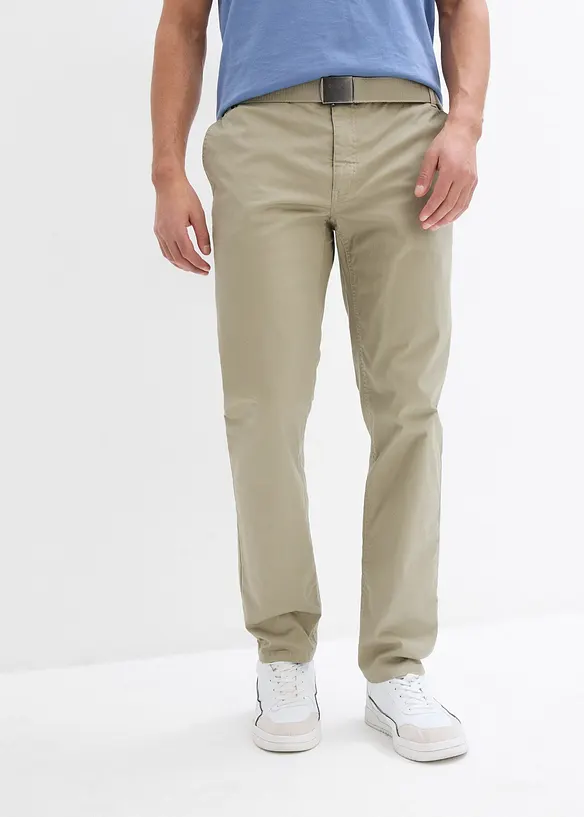 Pantalon chino regular avec ceinture élastiquée, droit, bonprix