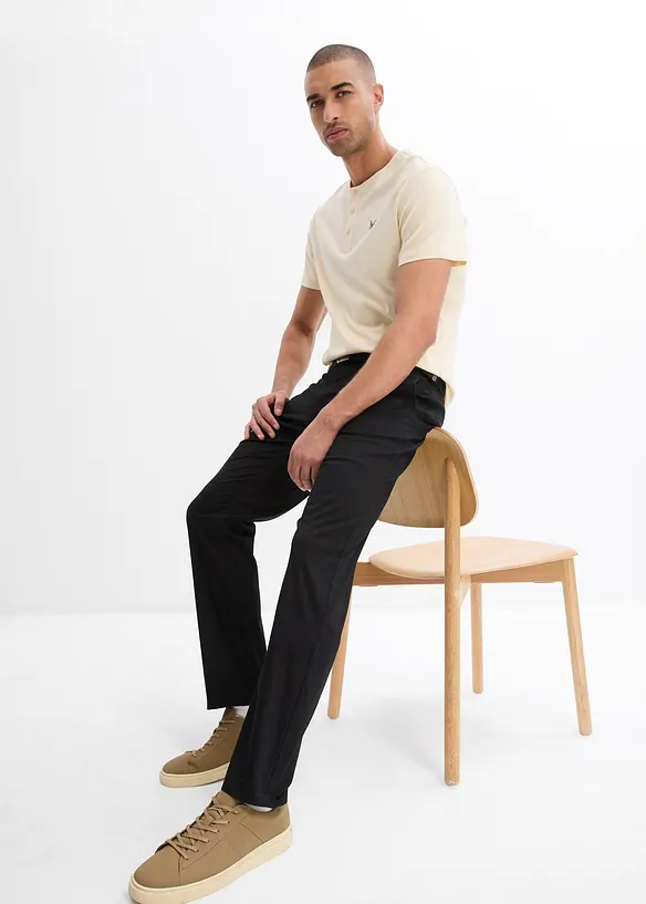 Pantalon chino regular avec ceinture élastiquée, droit, bonprix
