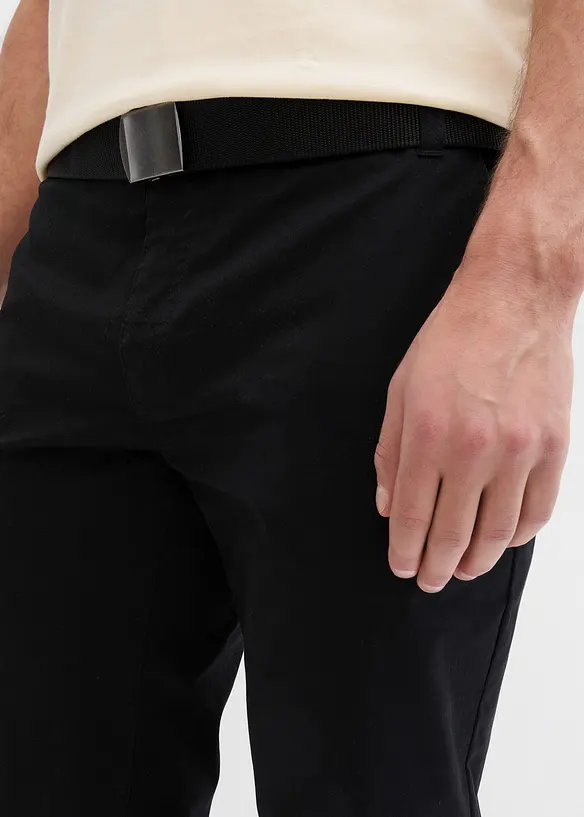 Pantalon chino regular avec ceinture élastiquée, droit, bonprix