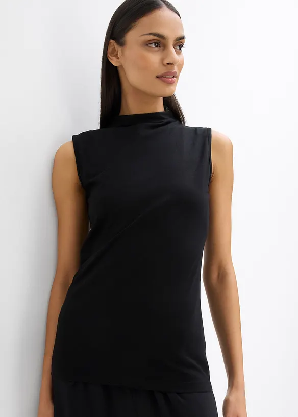 Top en coton élastiqué, bonprix