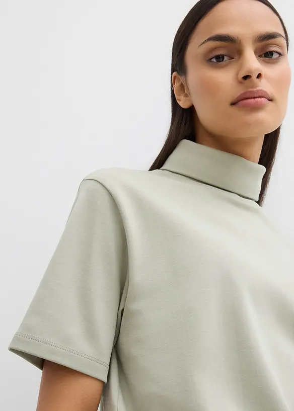 T-shirt col roulé 100% coton, bonprix