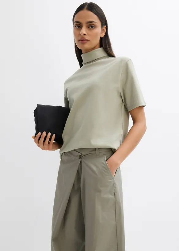 T-shirt col roulé 100% coton, bonprix