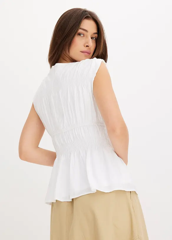 Blouse sans manches en viscose mélangée, bonprix