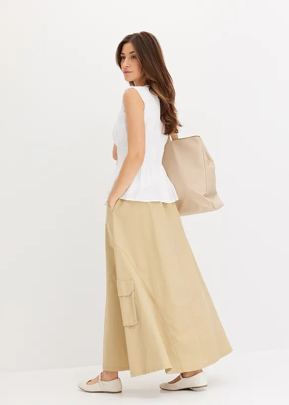 Blouse sans manches en viscose mélangée, bonprix