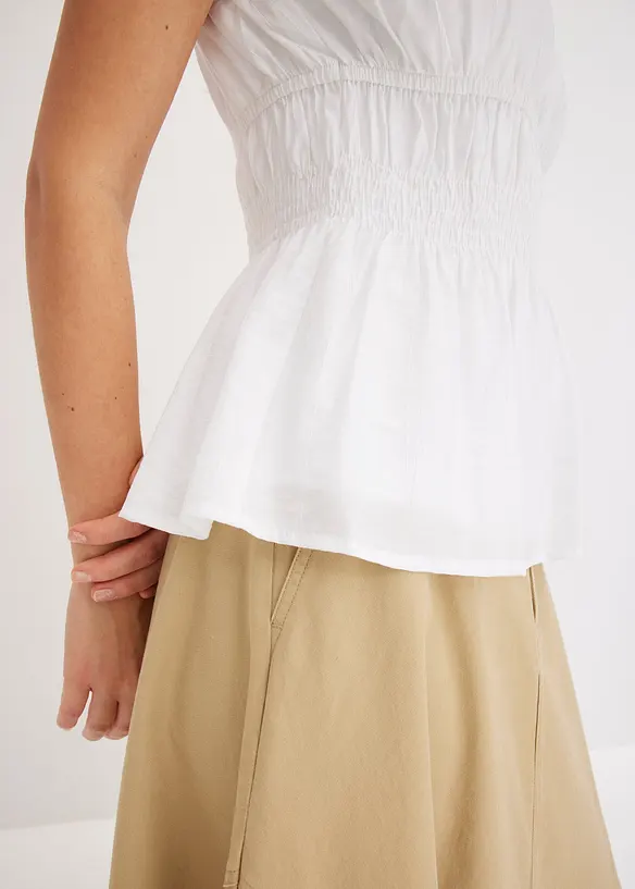 Blouse sans manches en viscose mélangée, bonprix