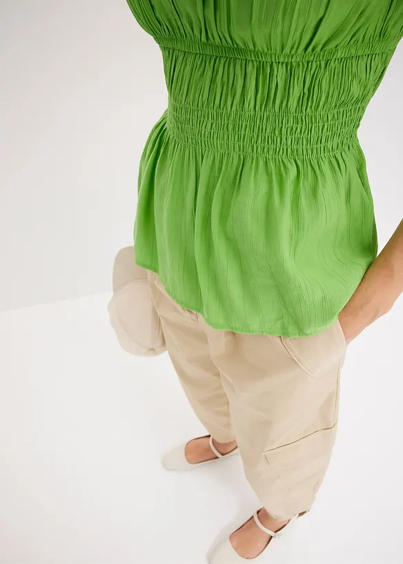 Blouse sans manches en viscose mélangée, bonprix