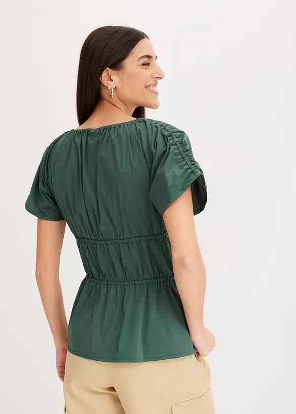 Top blouse froncé, bonprix