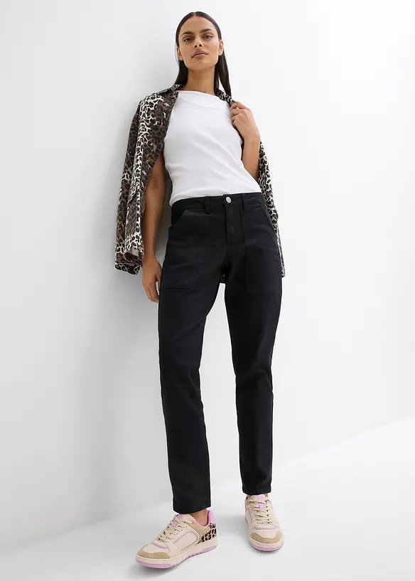 Pantalon en twill de coton extensible, bonprix