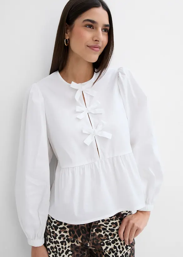 Blouse ornée de nœuds, bonprix