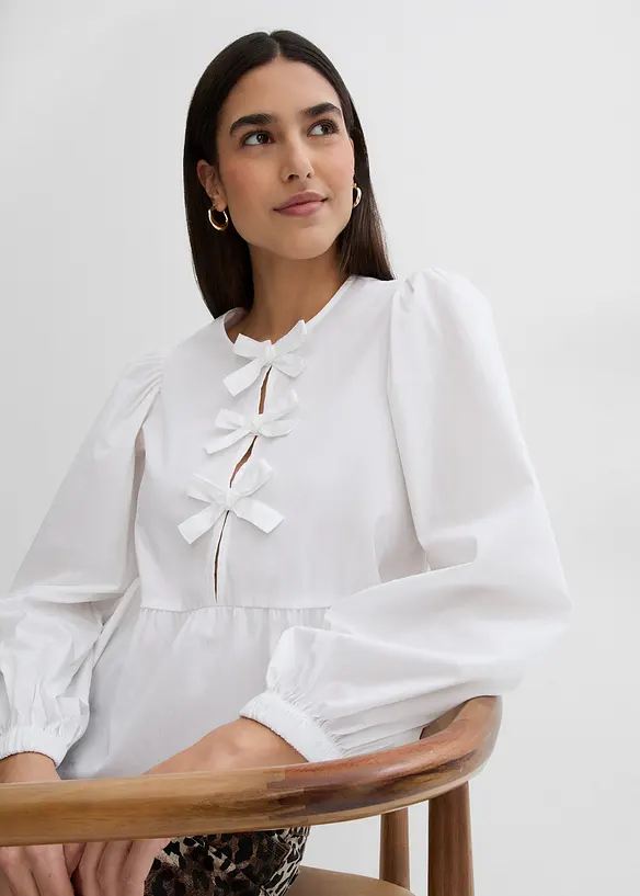 Blouse ornée de nœuds, bonprix