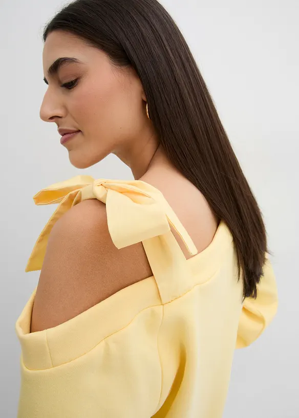 Sweat-shirt ample, asym&eacute;trique, bonprix