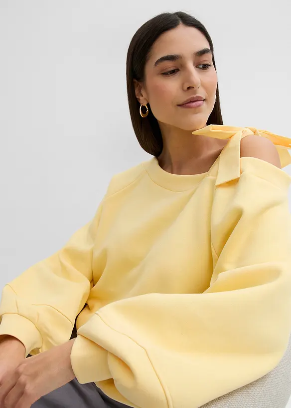 Sweat-shirt ample, asym&eacute;trique, bonprix