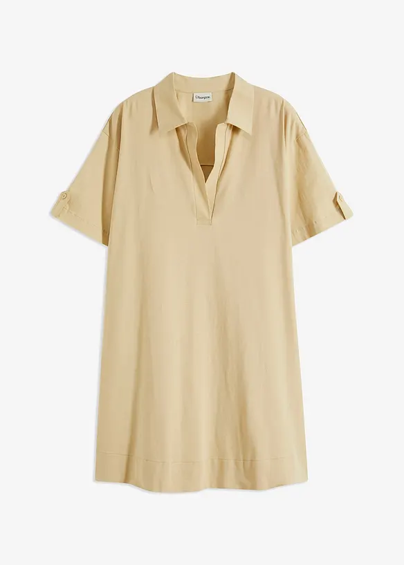 Robe-chemise en matière élastique, bonprix