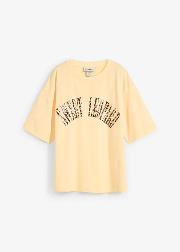 T-shirt doux et oversize en coton extensible, bonprix