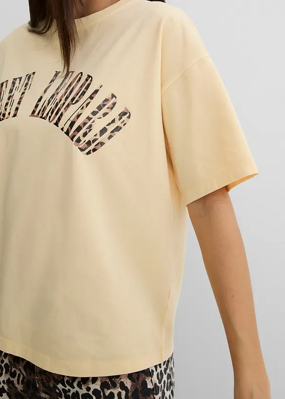 T-shirt doux et oversize en coton extensible, bonprix