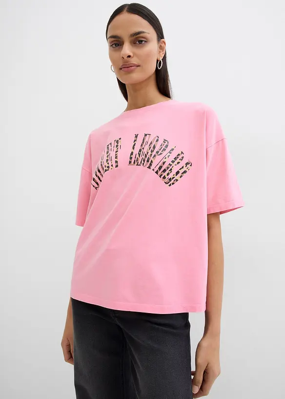 T-shirt doux et oversize en coton extensible, bonprix