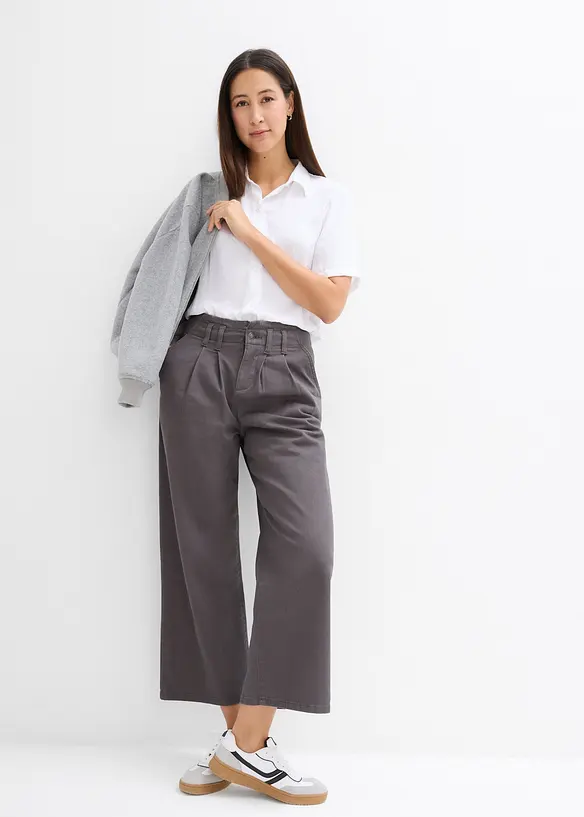 Chemisier boxy en cr&ecirc;pe l&eacute;ger, bonprix