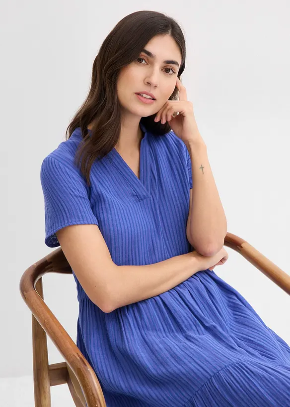 Robe rayée en gaze de coton, bonprix