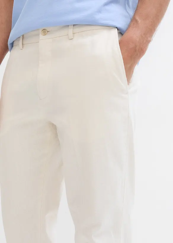 Pantalon de costume avec lin, Regular, bonprix