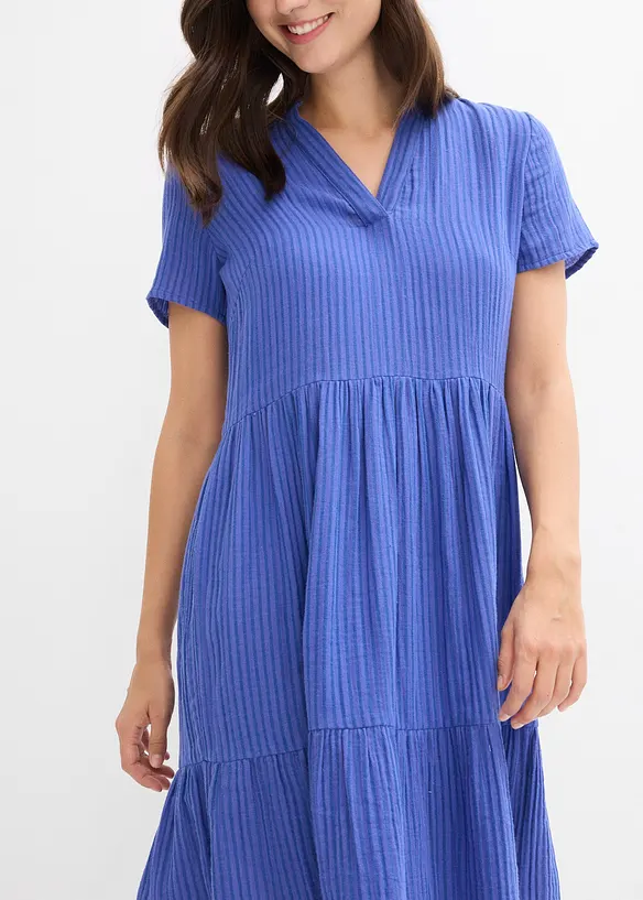 Robe rayée en gaze de coton, bonprix