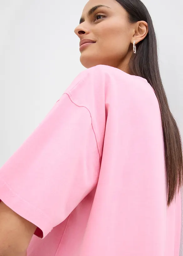 T-shirt doux et oversize en coton extensible, bonprix