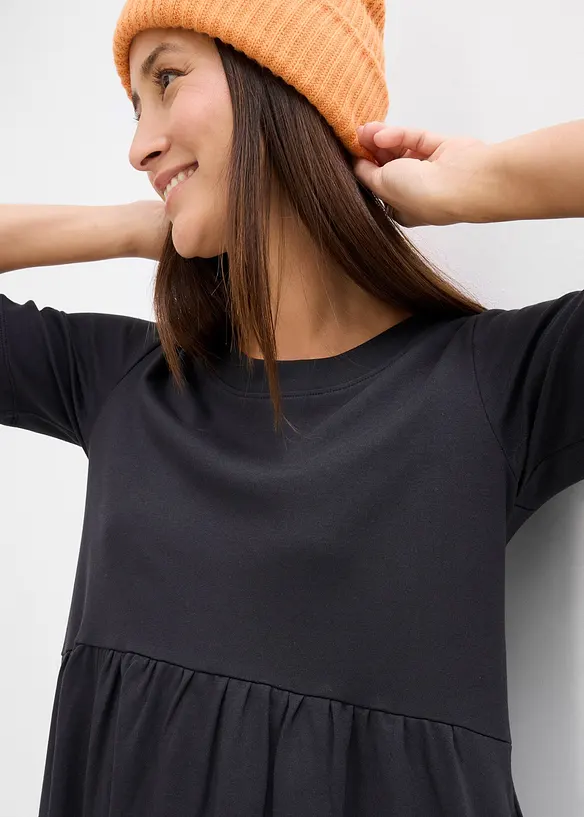 Robe &eacute;vas&eacute;e en jersey de coton &eacute;pais, bonprix